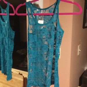 Brand new Lace tank tops